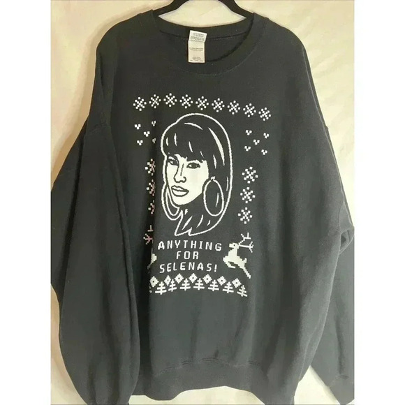 Selena Ugly Christmas‎ sweater Anything for Selenas black size 2xl - Picture 1 of 8